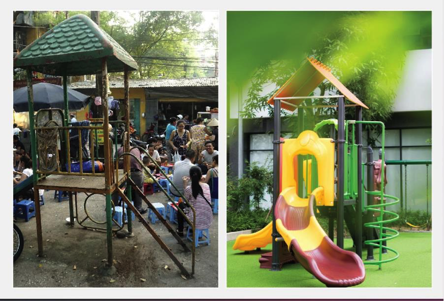 Đối lập tập thể cũ – chung cư mới: Xem ảnh vội tích cóp đổi nhà - 5
Trẻ em ngày nay xứng đáng được chơi trong những sân chơi riêng an toàn, sạch sẽ chứ không phải những khu vui chơi bị người lớn chiếm dụng làm chỗ đỗ xe, buôn bán