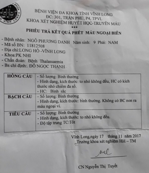 Đáng thương ba cha con nghèo mắc trọng bệnh không tiền chữa trị - 5
Cháu Ngô Phương Danh bị bệnh d truyền giống cha