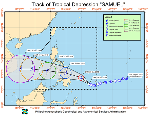 Trận đấu giữa Philippines và Thái Lan có nguy cơ bị hoãn - 1
Cơn bão Samuel sẽ ảnh hưởng trực tiếp tới Bacolod vào ngày 21/11