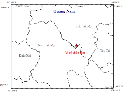 2 tuần, 5 trận động đất xảy ra tại thượng lưu Sông Tranh 2 - 1 Trận động đất xảy ra vào chiều ngày 2/11. Ảnh: Viện Vật lý Địa cầu