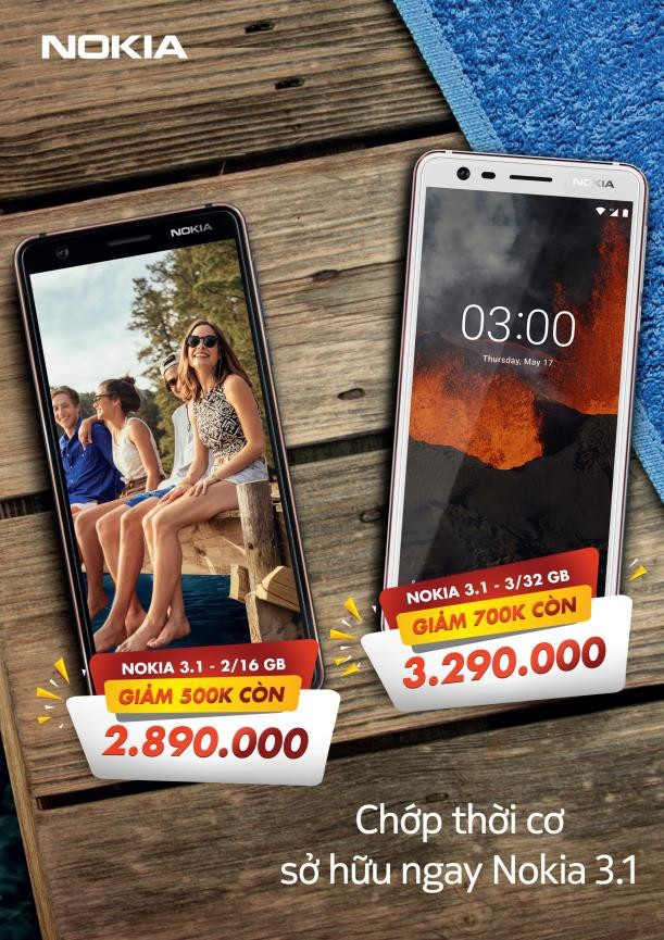 Sở hữu smartphone Nokia 3.1 với mức giá chấn động - 1