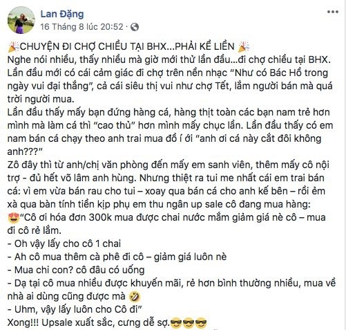 Khi nhân viên Bách hóa Xanh không phải là những "người bán hàng bình thường"... - 4 Bài đăng của Lan Đặng tháng 8/2018 cũng thu hút nhiều lượt tương tác