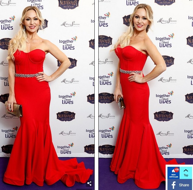 
Vũ công Kristina Rohanoff rực rỡ với váy đỏ
