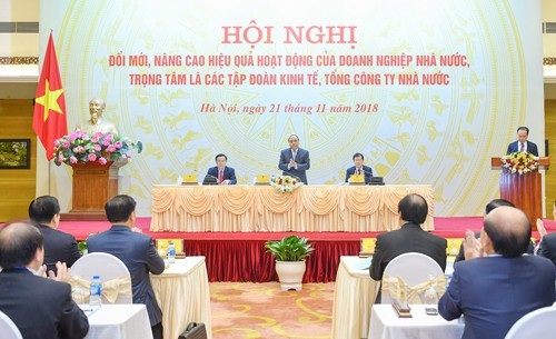 13-14 “sân sau”, đừng tưởng Thủ tướng không biết; quan chức vướng bê bối “đất vàng” - 1 Thủ tướng làm việc tại hội nghị về đổi mới doanh nghiệp nhà nước