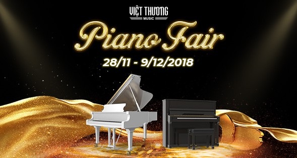Piano Fair: Ngày hội cho những người yêu thích piano - 2 Hòa cùng không khí nhộn nhịp chào đón Piano Fair là những chương trình ưu đãi hấp lên đến 40 triệu cho đàn grand piano và 20 triệu cho đàn upright piano khi mua piano tại hệ thống cửa hàng của Việt Thương Music từ ngày 28/11 đến ngày 09/12.