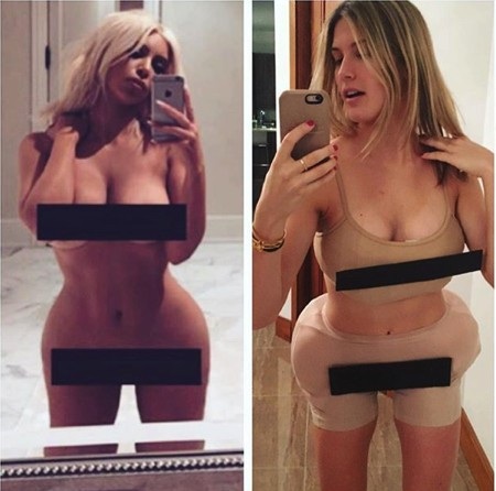 Cuộc sống sang chảnh của “công chúa quần vợt” Eugenie Bouchard - 3 Eugenie Bouchard gây bão với hình ảnh mô phỏng cô Kim “siêu vòng 3”