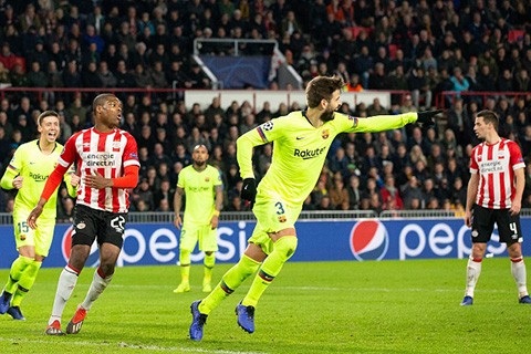 Messi giúp Barcelona giành ngôi đầu bảng, Tottenham thắng nghẹt thở Inter - 3
Pique ấn định chiến thắng 2-1 cho CLB xứ Catalonia