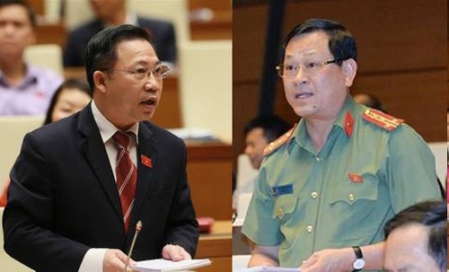 Bộ Công an không chấp nhận các vi phạm trong hoạt động điều tra - 1 Đại biểu Lưu Bình Nhưỡng (trái) và đại biểu Nguyễn Hữu Cầu (phải). Ảnh báo NLĐ.