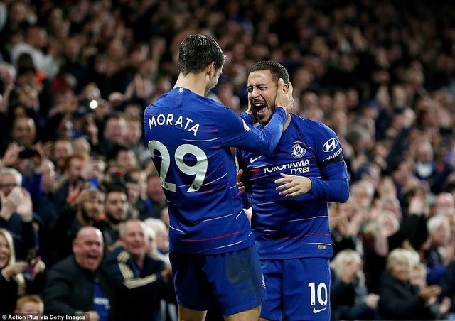 HLV Sarri tung hô Morata sau chiến thắng trước Crystal Palace - 2 Morata (trái) thi đấu ấn tượng và đem về cú đúp cho Chelsea trong trận gặp Crystal Palace