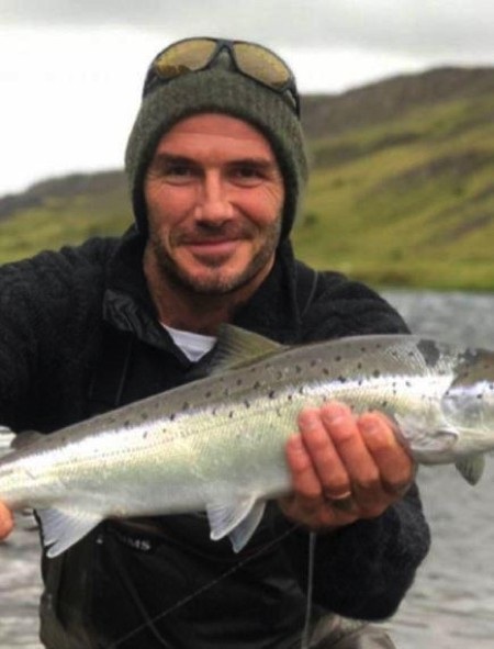Chú cá to nặng này là chiến tích đáng tự hào mà David Beckham câu được hồi năm 2016. Trước đó, tên tuổi chàng David cũng nhiều lần gắn liền với bộ môn thả câu.