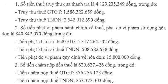 Chưa kịp vui, đại gia Đặng Thành Tâm đã nhận “trát” từ thanh tra thuế - 2 Chi phí các khoản phải nộp của KBC cho cơ quan thuế