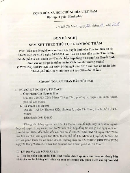 Tiếp tục “xin” kháng nghị quyết định đình chỉ xét xử phúc thẩm vụ án có dấu hiệu bất thường! - 3 Tiếp tục “xin” kháng nghị quyết định đình chỉ xét xử phúc thẩm vụ án có dấu hiệu bất thường! - 3