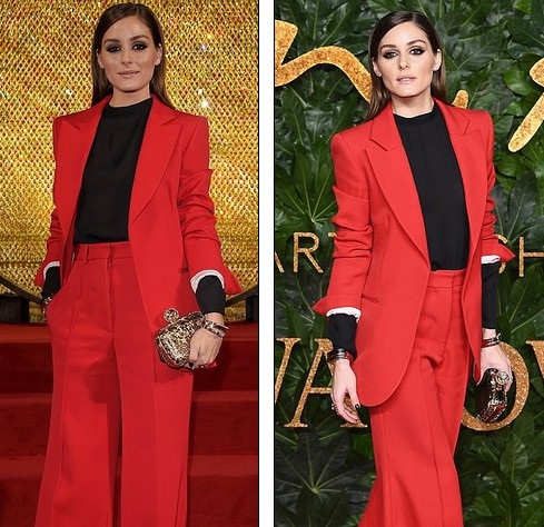 Kendall Jenner mặc váy táo bạo dự sự kiện thời trang - 45 
Nữ diễn viên Olivia Palermo diện cây đồ đỏ nổi bật