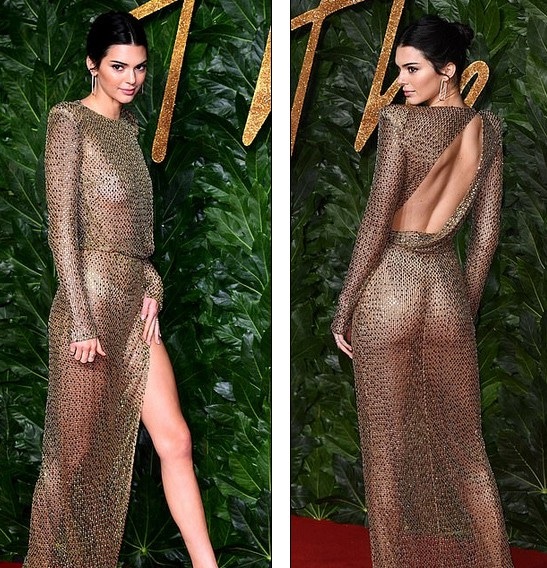 Kendall Jenner mặc váy táo bạo dự sự kiện thời trang - 4 
Em cô Kim khoe dáng thon, chân dài