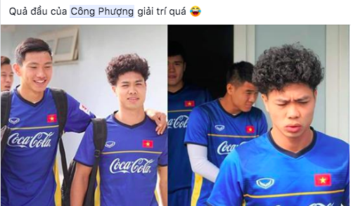 Dân mạng ngỡ ngàng với mái tóc xù súp-lơ của Công Phượng - Ảnh 1. Dân mạng ngỡ ngàng với mái tóc xù súp-lơ của Công Phượng - Ảnh 1.