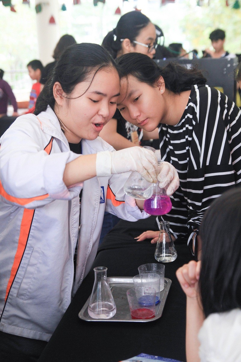 Giáng sinh đầy sắc màu khoa học của học sinh trường Hà Nội - Amsterdam - Ảnh 4.