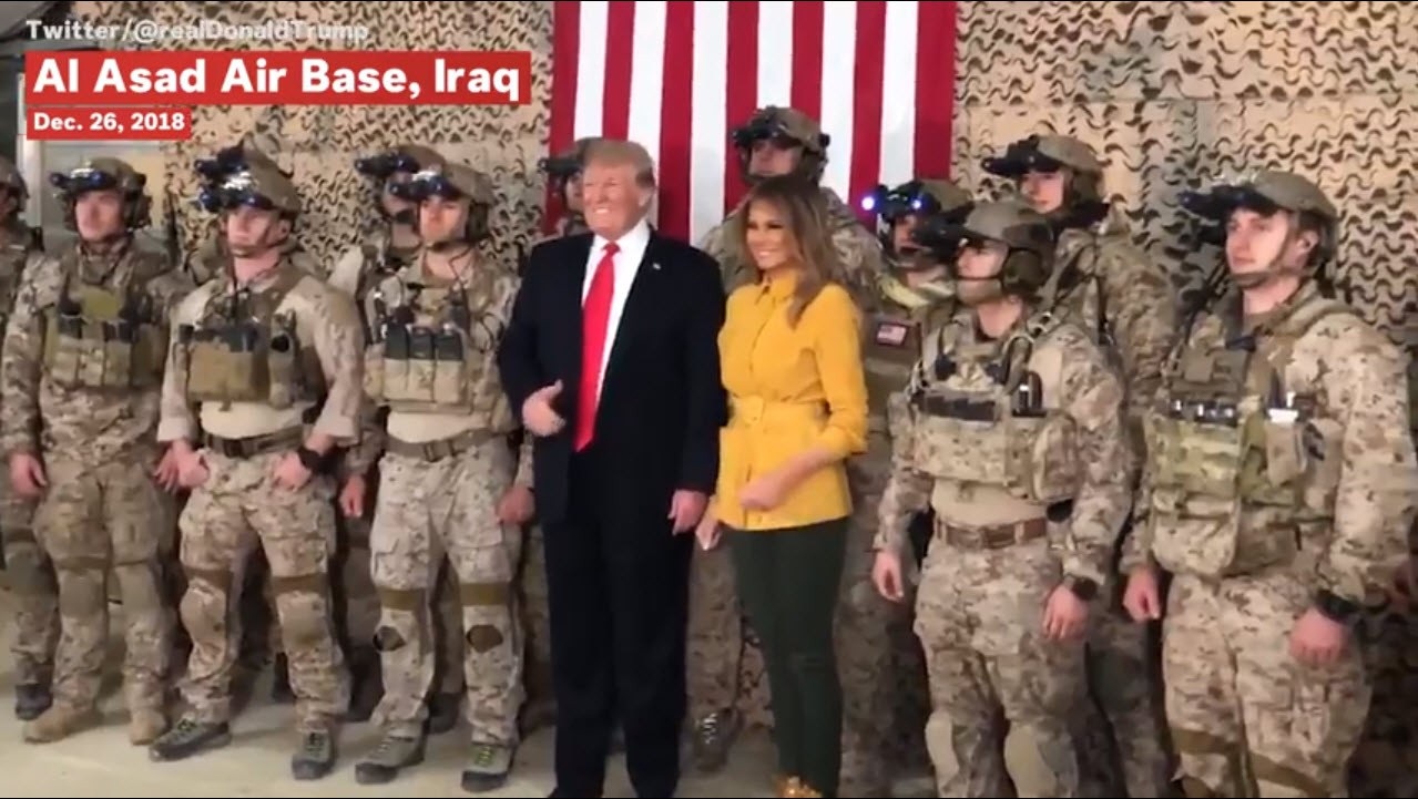 Ông Trump vô tình làm lộ thông tin quân sự nhạy cảm trong chuyến thăm Iraq? - Ảnh 2. Ông Trump vô tình làm lộ thông tin quân sự nhạy cảm trong chuyến thăm Iraq? - Ảnh 2.