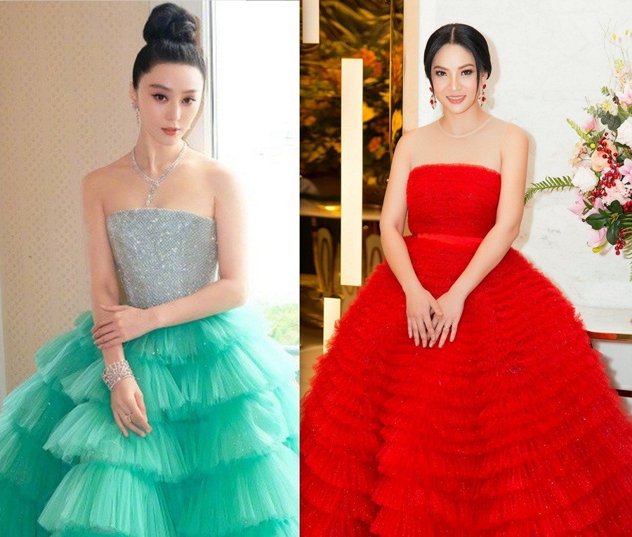Á khôi 4 con bị nghi mặc giống Phạm Băng Băng tại Cannes 2018 - Ảnh 5. Á khôi 4 con bị nghi mặc giống Phạm Băng Băng tại Cannes 2018 - Ảnh 5.