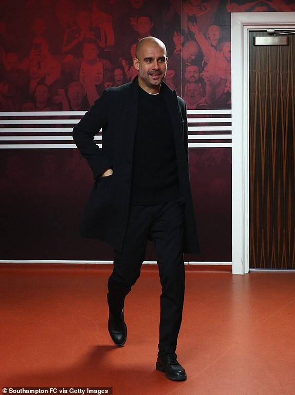 
Guardiola tới St Marrys chuẩn bị cho trận đấu tại vòng 20 Premier League
