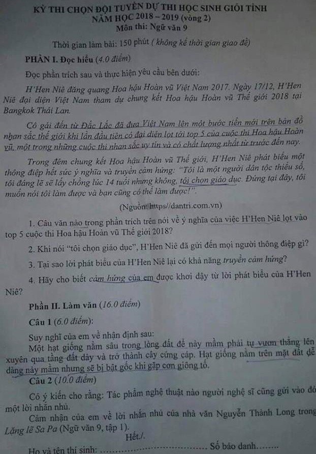 Thông điệp “Tôi làm được” của Hoa hậu HHen Niê vào đề thi Văn - Ảnh 2. Thông điệp “Tôi làm được” của Hoa hậu HHen Niê vào đề thi Văn - Ảnh 2.