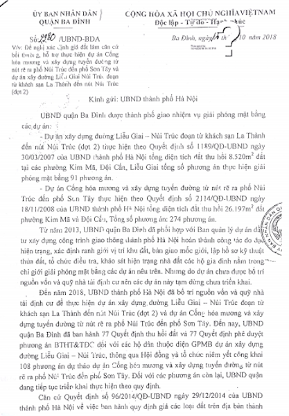 Lùm xum khiếu nại dự án làm đường Liễu Giai - Núi Trúc: Đối thoại chưa tìm được tiếng nói chung! - 2 Lùm xum khiếu nại dự án làm đường Liễu Giai - Núi Trúc: Đối thoại chưa tìm được tiếng nói chung! - 2