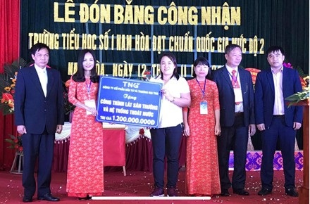 Điểm mặt các đại gia chi tiền tỷ xây dựng nông thôn mới - 3 Một trong 25 công trình mà Công ty TNG chung tay xây dựng nông thôn mới.