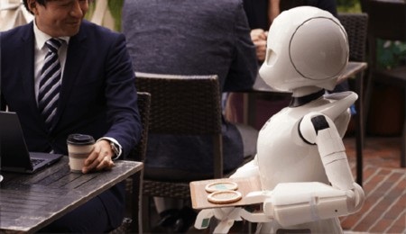Độc đáo quán cà phê có nhân viên toàn là robot do người bại liệt điều khiển - 2 Quán Dawn ver.β sẽ giúp tạo bước đột phá mới trong các ngành dịch vụ