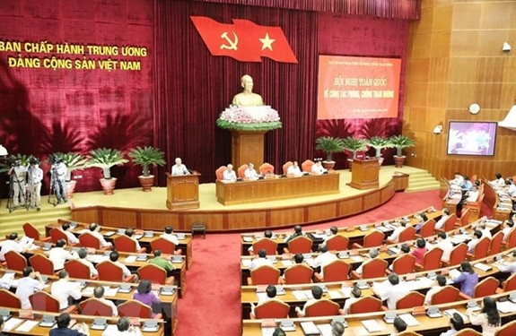 Gắn kết chặt chẽ giữa "xây" và "chống" trong thực hành nêu gương - 1
Hội nghị toàn quốc về công tác phòng, chống tham nhũng tổ chức sáng 25-6, tại Hà Nội. Ảnh minh họa: TTXVN.