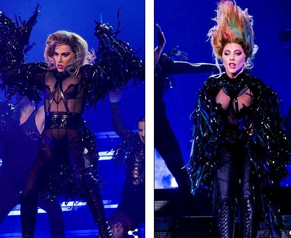 Lady Gaga thay hàng chục bộ đồ trong buổi diễn - 3
Ca sỹ đình đám thay hàng chục bộ trang phục trong hơn 2 giờ biểu diễn