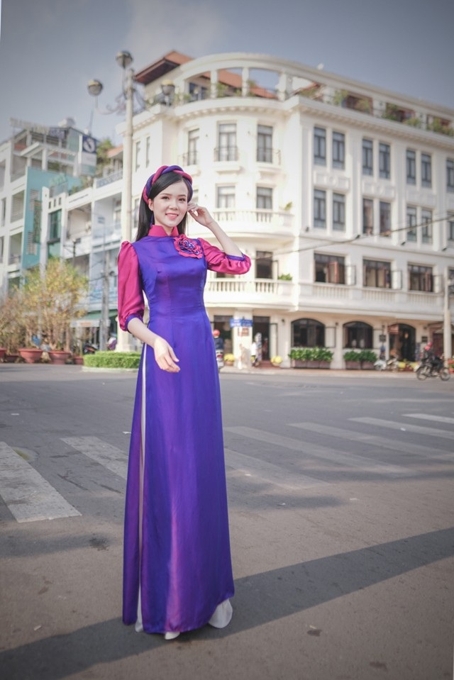 Hoa khôi sinh viên Cần Thơ đẹp dịu dàng đón Xuân - 1