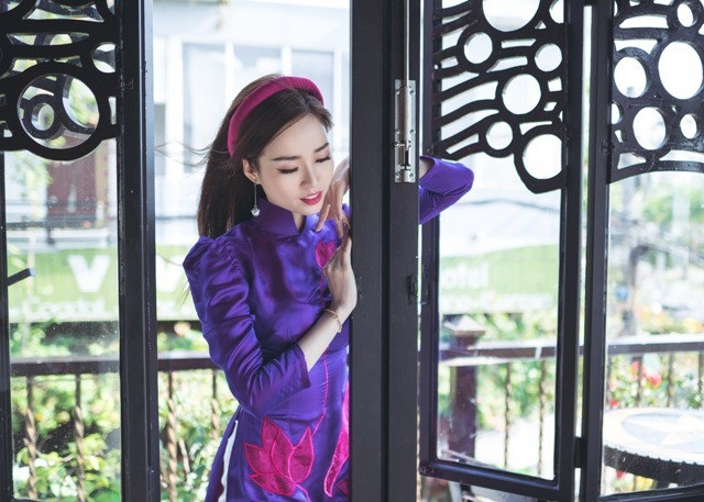 Hoa khôi sinh viên Cần Thơ đẹp dịu dàng đón Xuân - 10