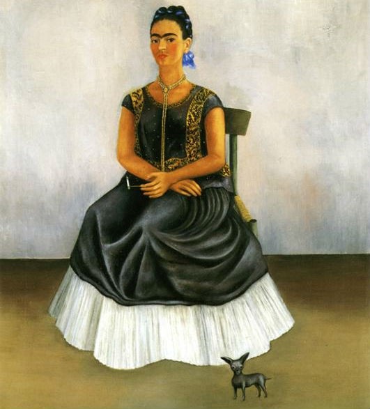 Bức “Chú chó và tôi” (1938) của nữ danh họa người Mexico - Frida Kahlo, hiện đang thuộc một bộ sưu tập hội họa tư nhân.