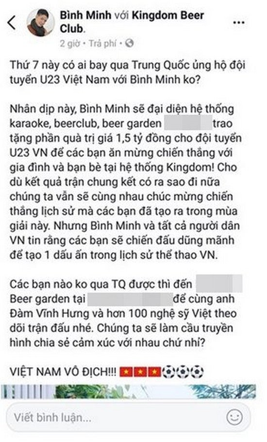 Các sao Việt hứa thưởng cho U23, đã có những ai thực hiện lời hứa? - 5 Các sao Việt hứa thưởng cho U23, đã có những ai thực hiện lời hứa? - 5