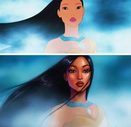 Khi các nàng công chúa Disney được “hồi sinh” ở hiện tại - 2 Pocahontas của hiện tại cũng sẽ đẹp mặn mà hơn rất nhiều nếu so sánh với nét mộc mạc của Pocahontas trong bộ phim cùng tên ra mắt từ năm 1995
