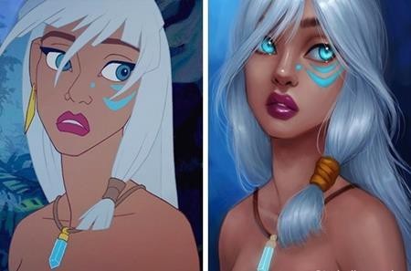 Khi các nàng công chúa Disney được “hồi sinh” ở hiện tại - 3 Kida trong “Atlantis: The lost empire” (2001) bỗng trở nên xinh đẹp hút hồn