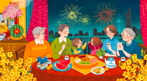 Bộ tranh "ước mong cha mẹ ngày Tết" làm nao lòng những người con - 5
Cha mẹ luôn mong có những khoảng thời gian sum vầy trọn vẹn cùng con cháu