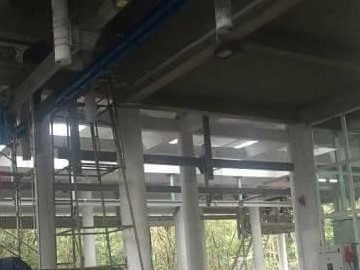 
Khu vực xảy ra vụ sập giàn giáo khiến các công nhân bị thương (ảnh CTV)
