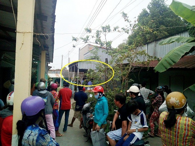 Phát hiện hai vợ chồng thương vong trong nhà riêng - 1 Ngôi nhà của vợ chồng anh Tính (vòng màu vàng), nơi xảy ra vụ việc.