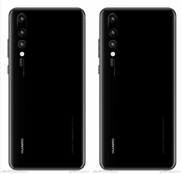 Smartphone đầu tiên trên thế giới có 3 camera ở mặt sau ra mắt ngày 27/3 - 2 Hình ảnh bị rò rỉ của P20 (trái) và P20 Pro (phải) cho thấy 2 sản phẩm có mặt lưng giống nhau, chỉ khác về số lượng camera được trang bị