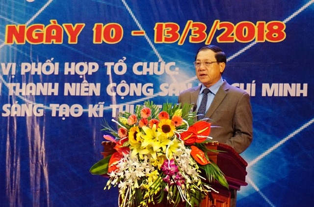 Gần 250 dự án của học sinh THPT tranh tài tại cuộc thi Khoa học kỹ thuật - 3 Ông Lê Minh Thông - Phó Chủ tịch UBND tỉnh Nghệ An phát biểu khai mạc cuộc thi