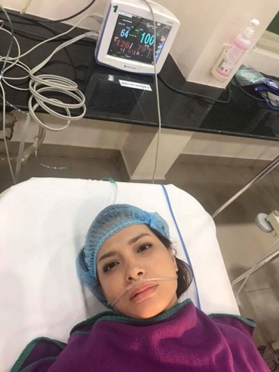 Thúy Hạnh bất ngờ nhập viện cấp cứu chỉ sau 2 tháng cắt bỏ tử cung - 2 Trước đó 2 tháng, Thúy Hạnh cũng nhập viện để cắt bỏ tử cung...