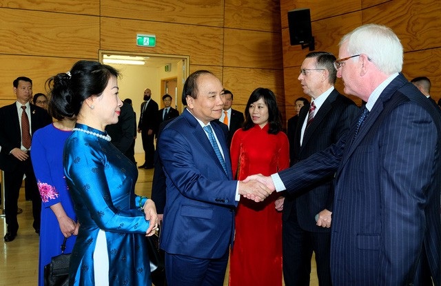 Thủ tướng đối thoại với sinh viên Đại học Waikato - 1
Thủ tướng và Phu nhân tới thăm Đại học Waikato. Ảnh: VGP/Quang Hiếu
