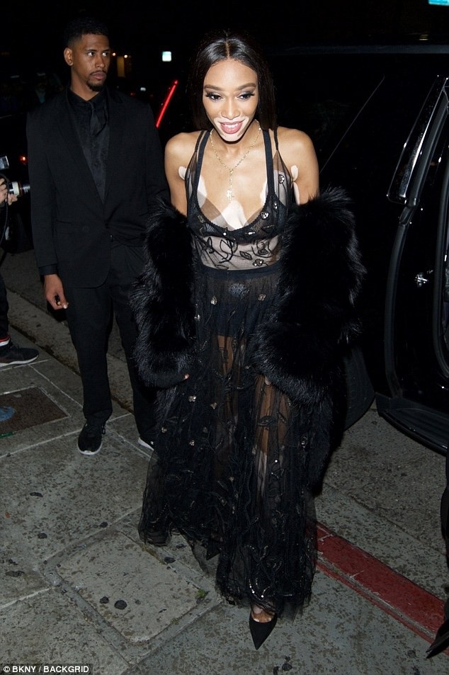 Winnie Harlow quyến rũ với váy xuyên thấu - 2 
Chân dài người Canada cuốn hút mọi ánh nhìn khi xuất hiện trong sự kiện