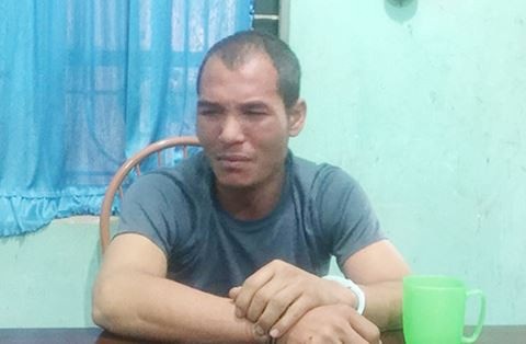 Bắt 2 con gái và 1 cháu gái làm con tin ép vợ ở nước ngoài trở về - 1 Giáp Văn Trường tại cơ quan chức năng - Ảnh: ANTĐ