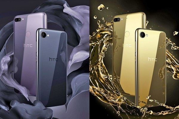 HTC trình làng bộ đôi smartphone tầm trung, thiết kế đẹp, camera kép - 1 Desire 12 (trái) và 12+ sở hữu thiết kế ấn tượng theo phong cách cao cấp của HTC U11