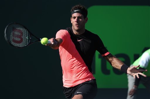 Đả bại Nishikori, Del Potro vững bước ở Miami Open - 1
Del Potro đang vững vàng tiến bước ở Miami Open
