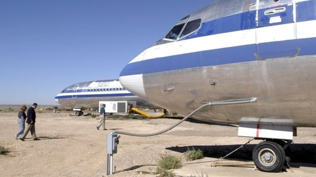 Bên trong khóa đào tạo chống khủng bố máy bay của các phi công Mỹ - 3 Mô mình máy bay Boeing tại trường đào tạo (Ảnh: Getty)
