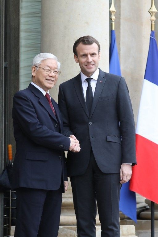 Hình ảnh Tổng Bí thư Nguyễn Phú Trọng hội đàm với Tổng thống Pháp tại Điện Elysee - 4 Hình ảnh Tổng Bí thư Nguyễn Phú Trọng hội đàm với Tổng thống Pháp tại Điện Elysee - 4