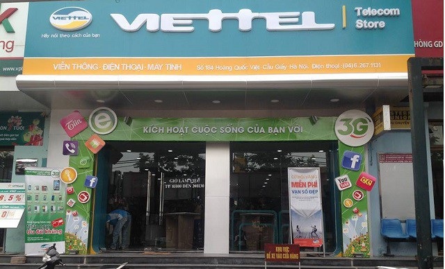 Quanh vụ lô hàng của Viettel bị giữ, có nên rà soát luật? - 1 Một cửa hàng Viettel Telecom thuộc Tập đoàn Viễn thông Quân đội.