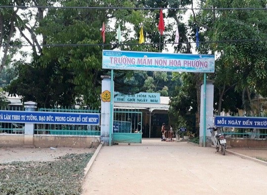 Bé gái tử vong sau giờ cơm trưa ở trường mầm non - 1 Trường mần non Hoa Phượng nơi bé N. đang học